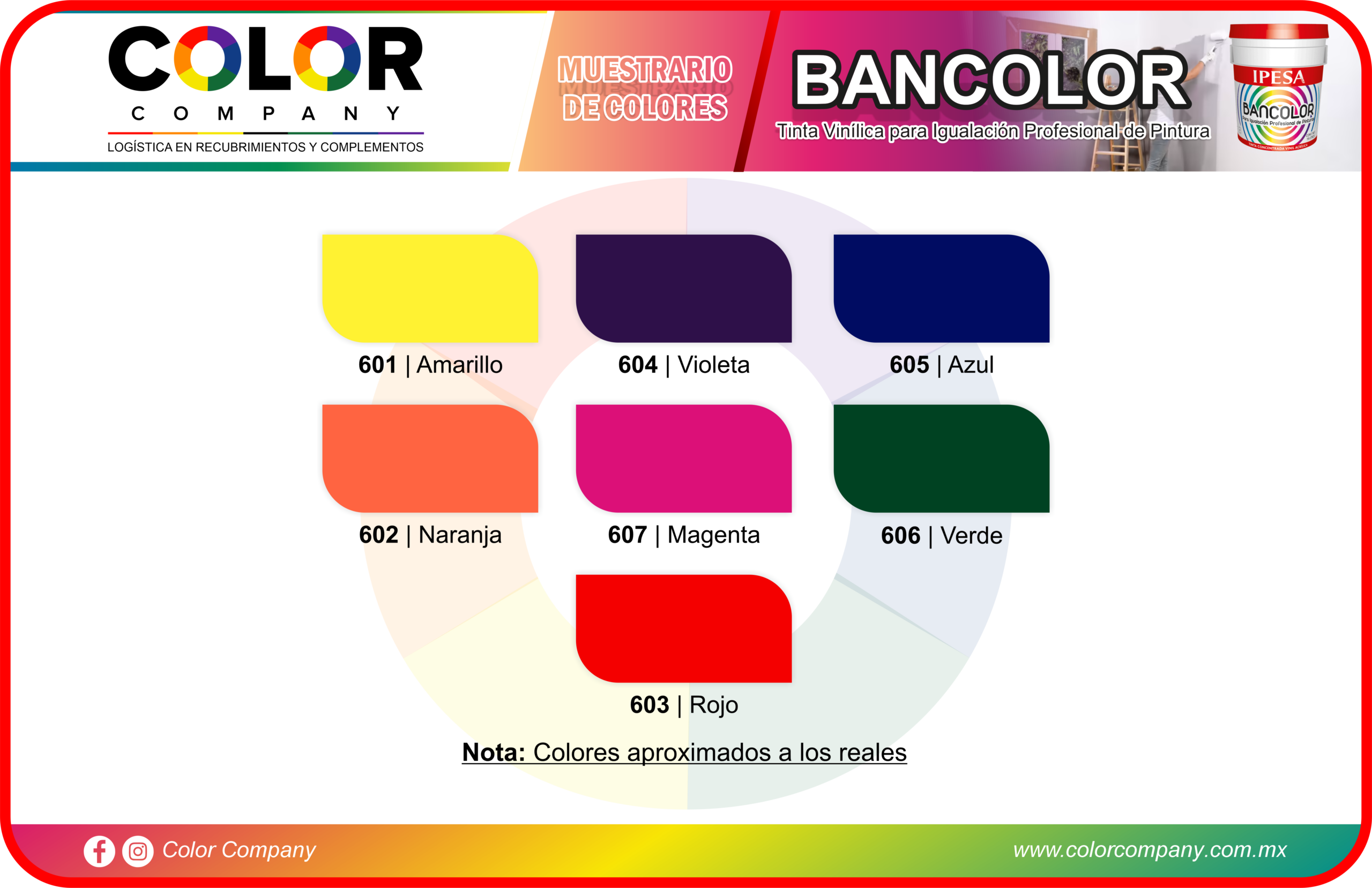 BANCOLOR - MUESTRARIO DE COLORES - IPESA - PRODUCTOS COLOR COMPANY