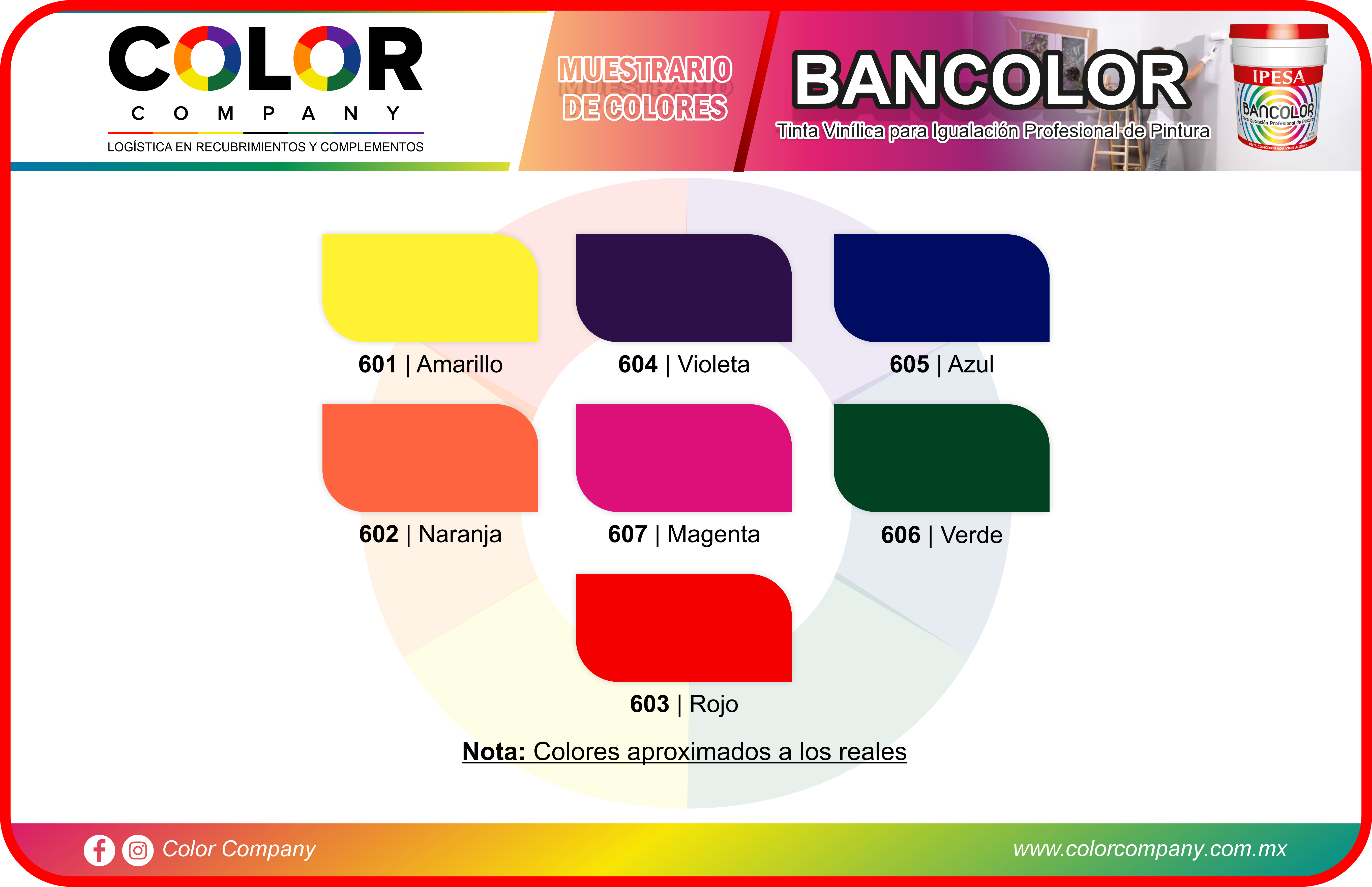 BANCOLOR - MUESTRARIO DE COLORES - IPESA - PRODUCTOS COLOR COMPANY
