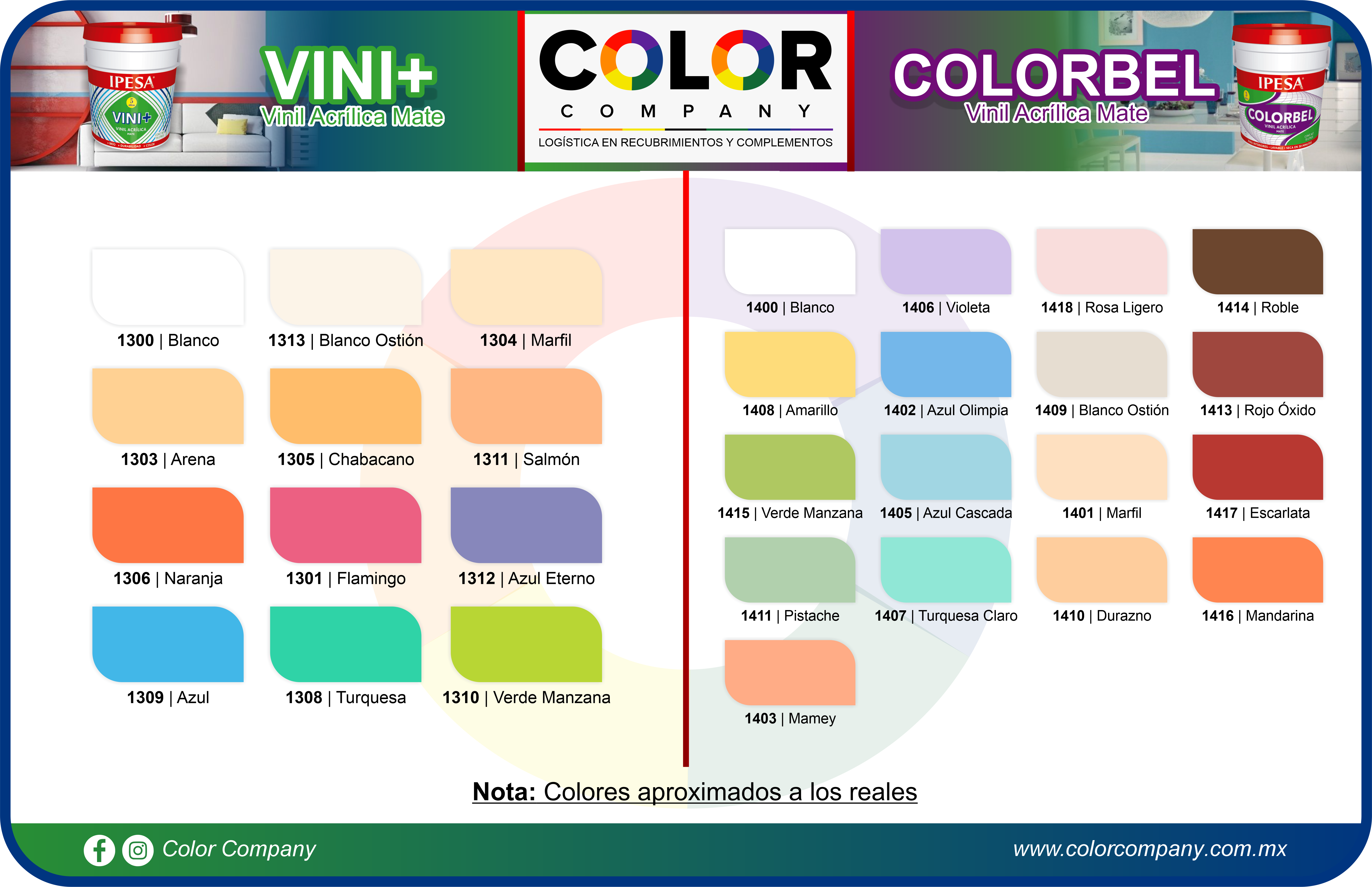 VINI COLORBEL - MUESTRARIO DE COLORES - IPESA - PRODUCTOS COLOR COMPANY