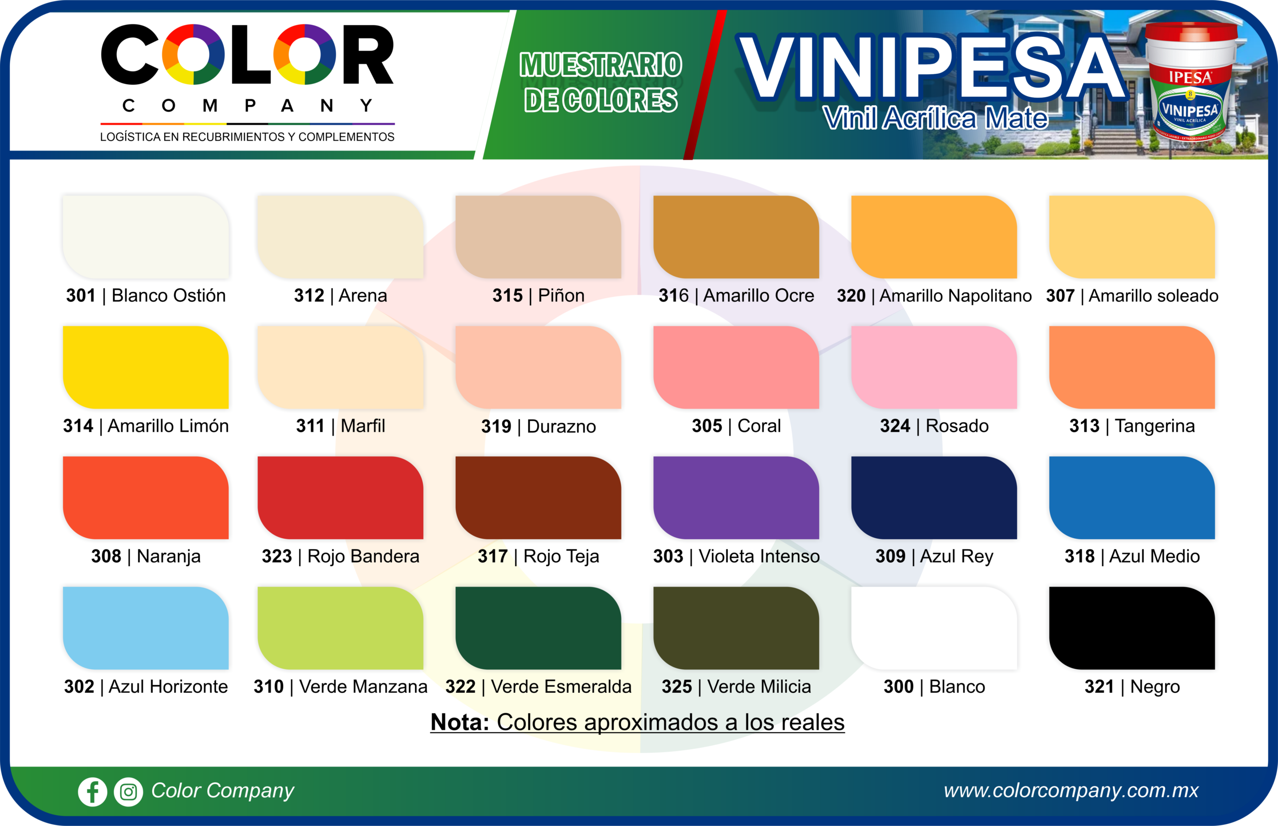 VINIPESA - MUESTRARIO DE COLORES - IPESA - PRODUCTOS COLOR COMPANY