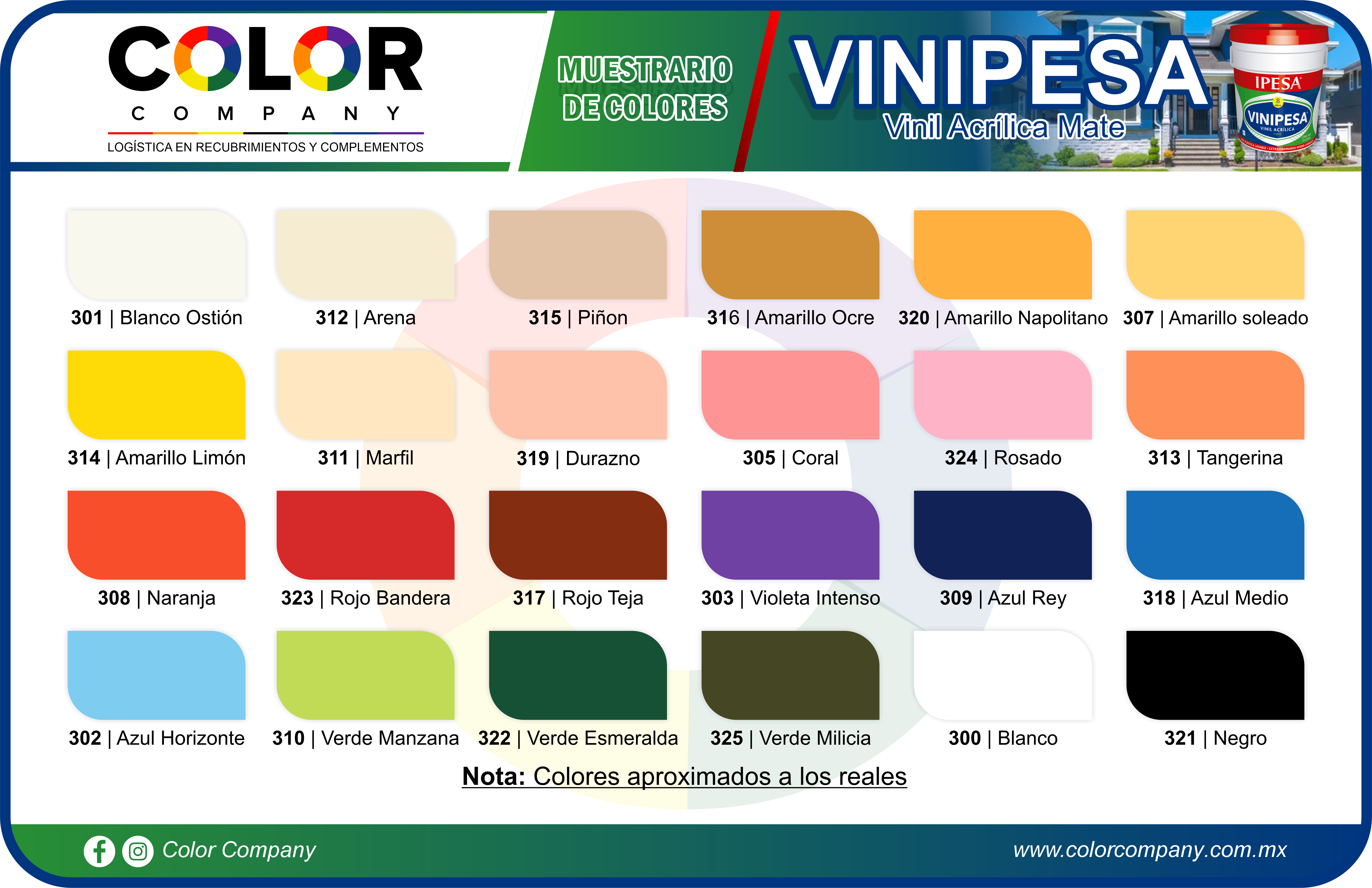 VINIPESA - MUESTRARIO DE COLORES - IPESA - PRODUCTOS COLOR COMPANY