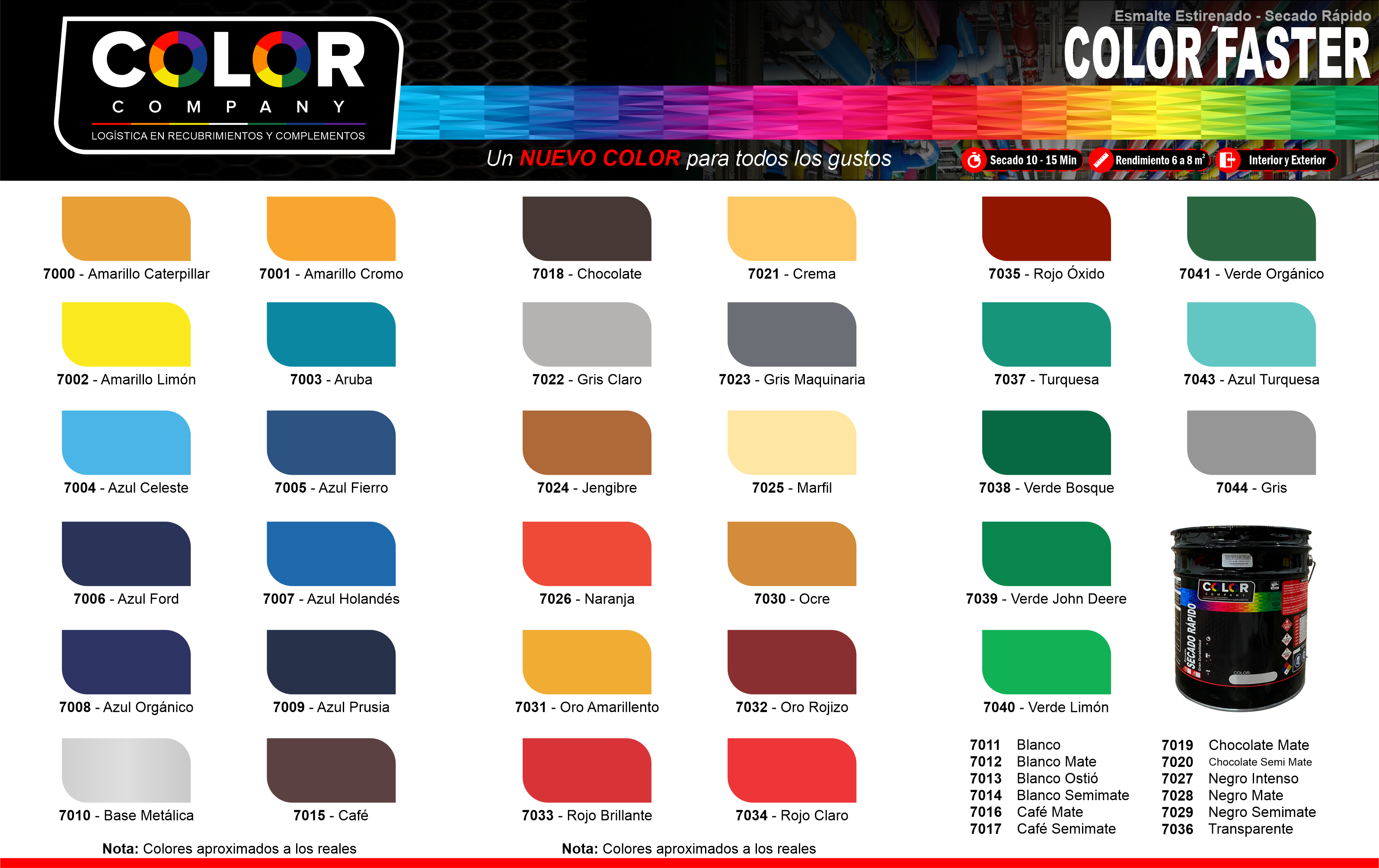 COLOR FASTER - MUESTRARIO DE COLORES - COLOR COMPANY - PRODUCTOS COLOR COMPANY
