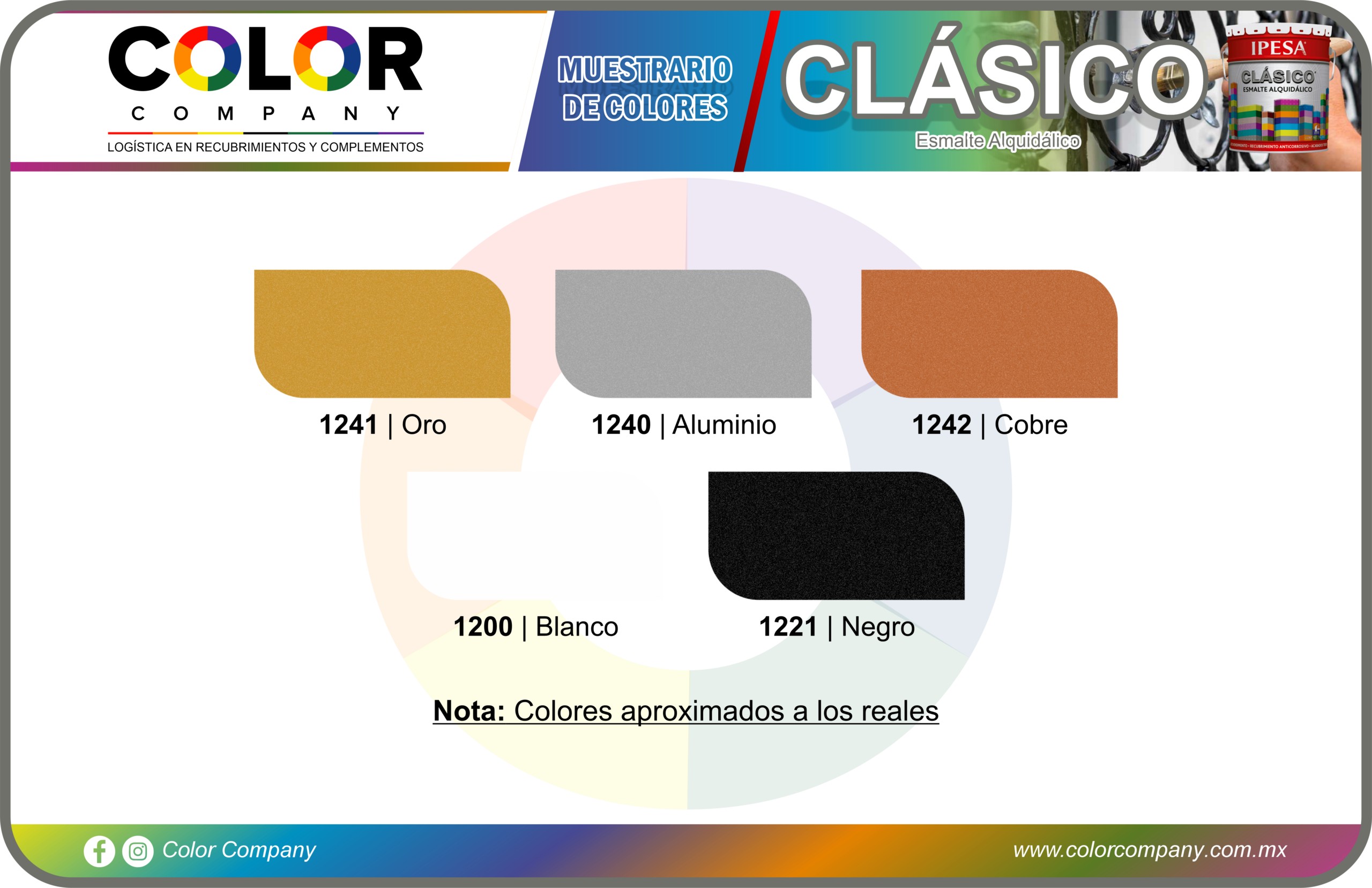 CLASICO - MUESTRARIO DE COLORES - IPESA - PRODUCTOS COLOR COMPANY
